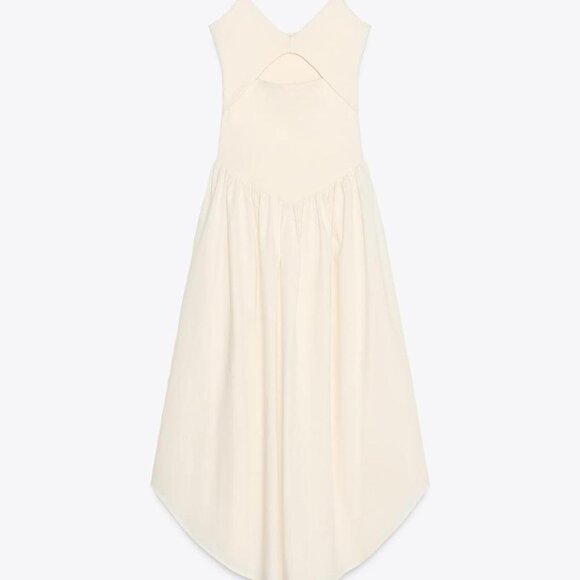 Zara Cut Out Combination Drop Waist Dress - Picture 7 of 9